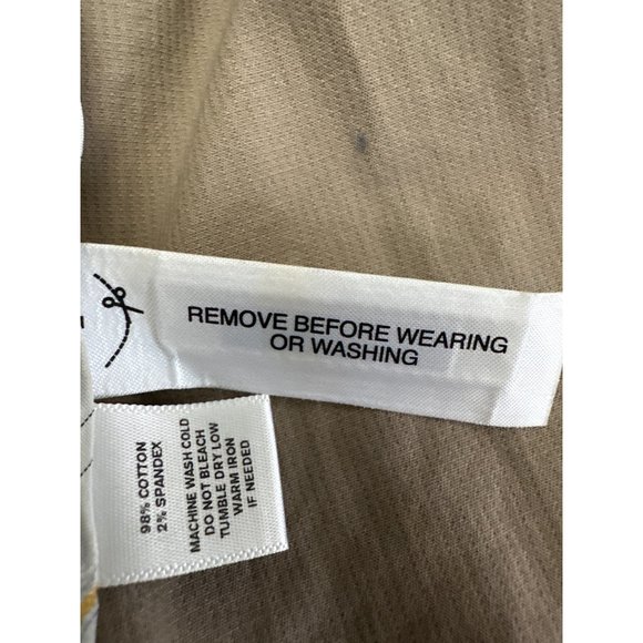 Ann Taylor LOFT Cotton Spandex Khaki Brown Casual Jacket Size 0 - Picture 12 of 14